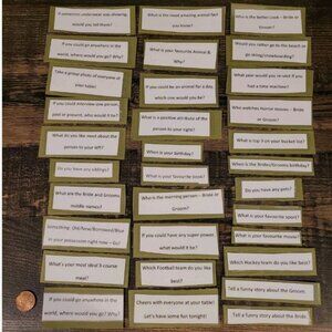 Ice Breakers 🧊 Handmade Wedding Game For Guests To Socialize At Their Tables